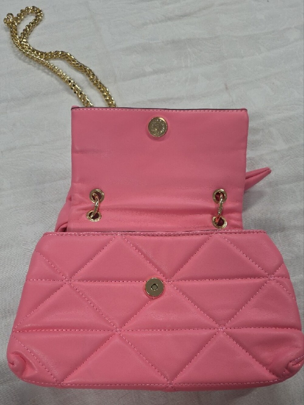 Call It Spring Pink Quilted Crossbody Bag with Knot Handles - Picture 5 of 7